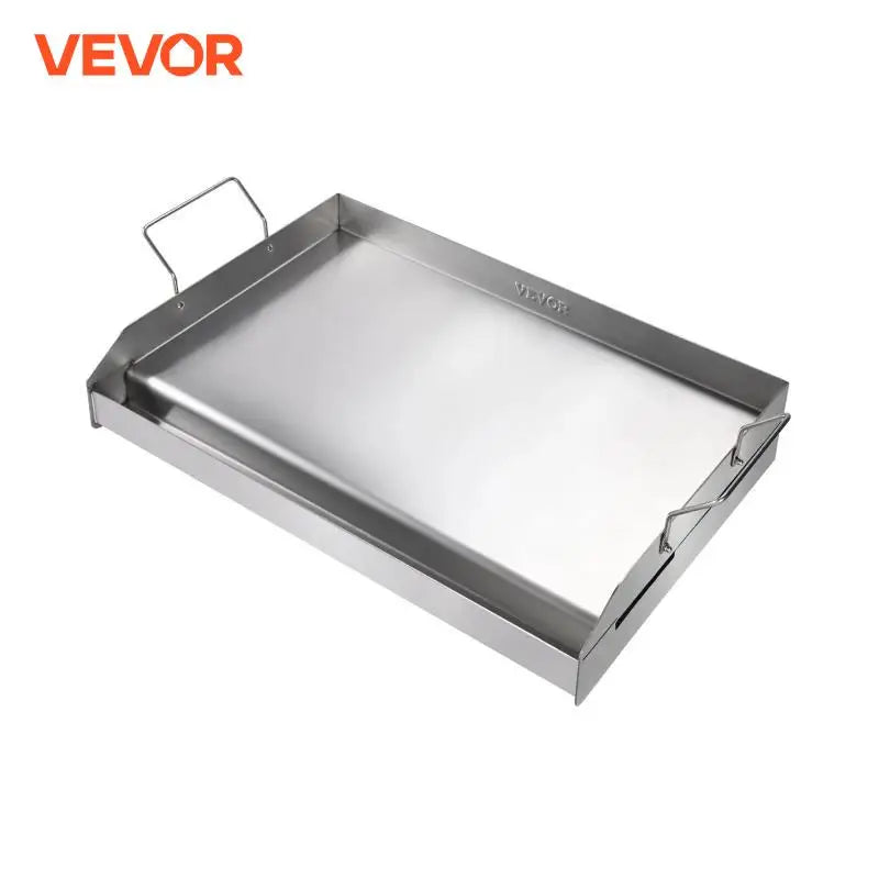 VEVOR Stove Top Griddle Stainless Steel Griddle Rectangular fits Double Burners Non-Stick w/ Handles