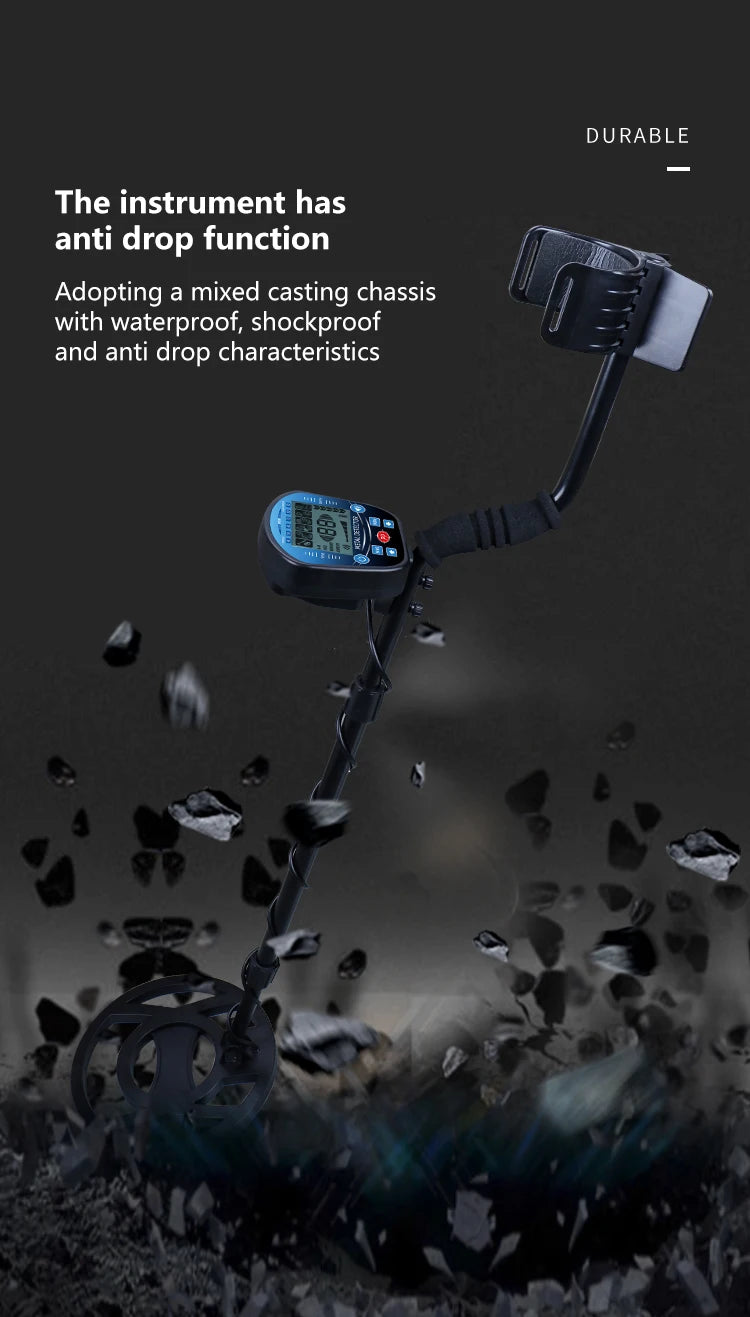 Professional high-sensitivity metal detector, underground treasure gold metal detector with LCD