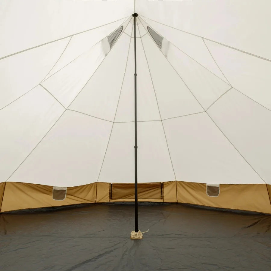 Ozark Trail 15' x 15' 8-Person Glamping Bell Tent with String Lights, 22.57 lbs -YURT