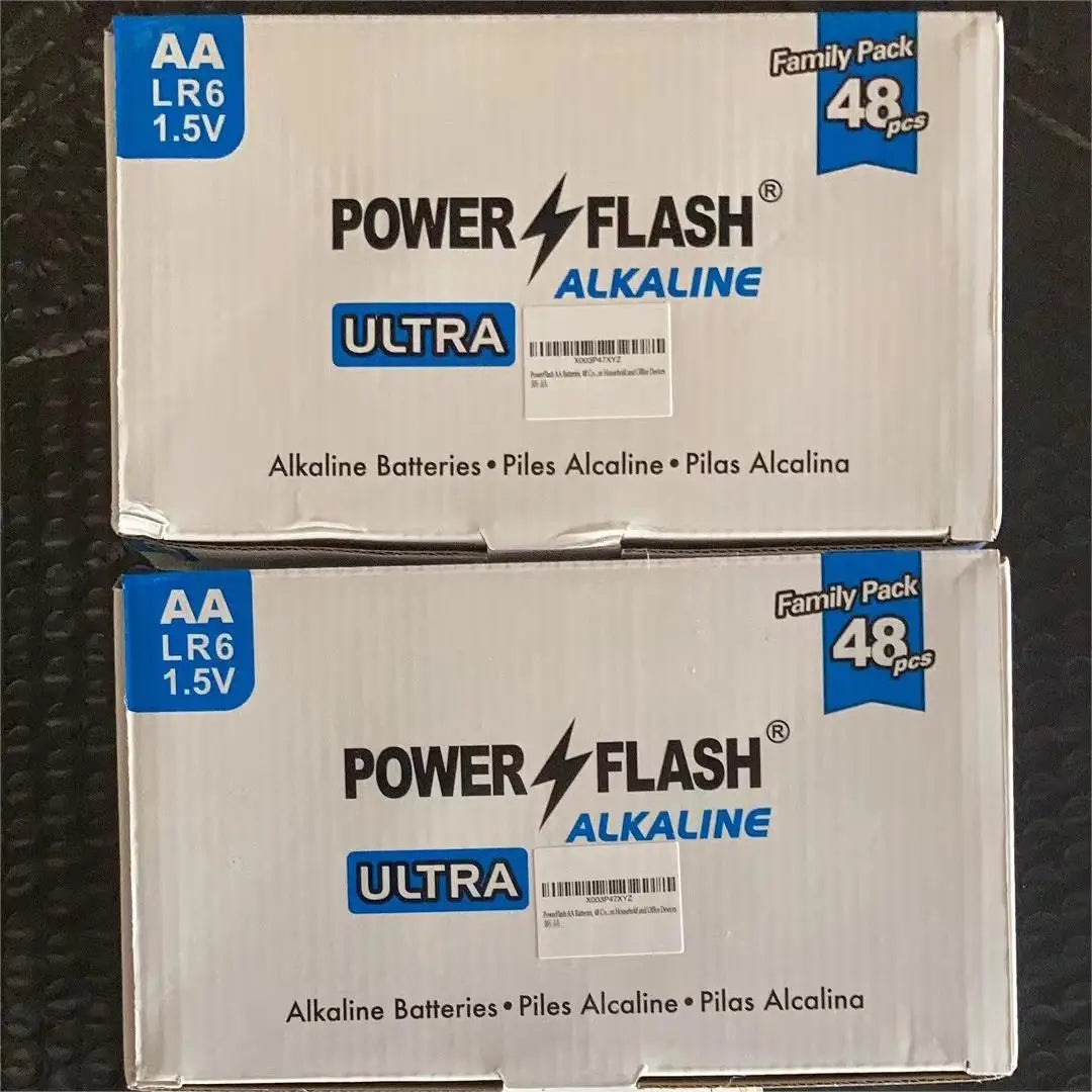 HUATAI PowerFlash AA 100 pcs Alkaline Long-Lasting Batteries Double AA LR06 High-performance Battery