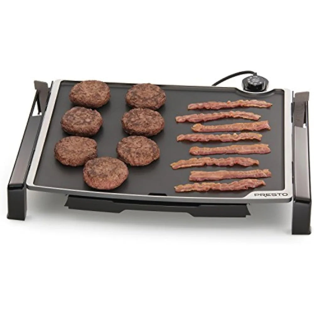 Presto 07073 Electric Tilt-N-fold Griddle, 19", Black, Electric Pan, Electric Skillet,