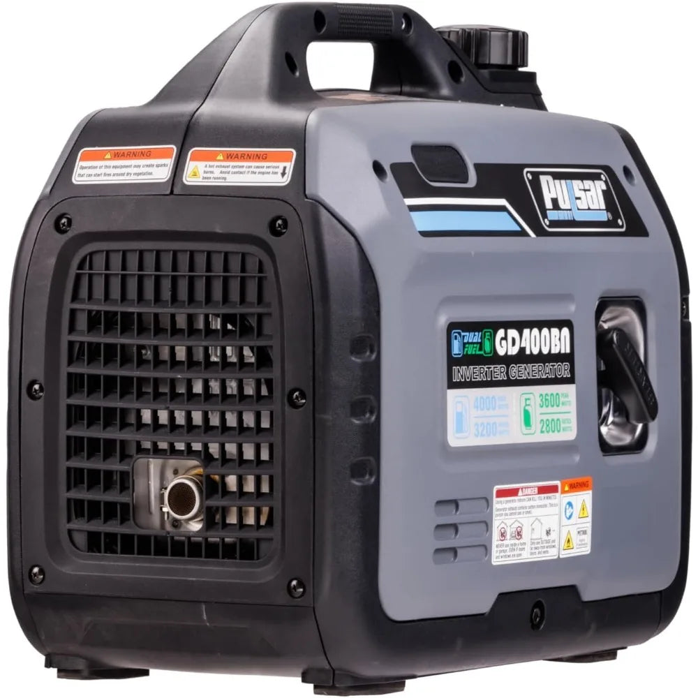 Pulsar Products GD400BN, 4000W Portable super-quiet Dual Fuel & Parallel Capability, RV-Ready