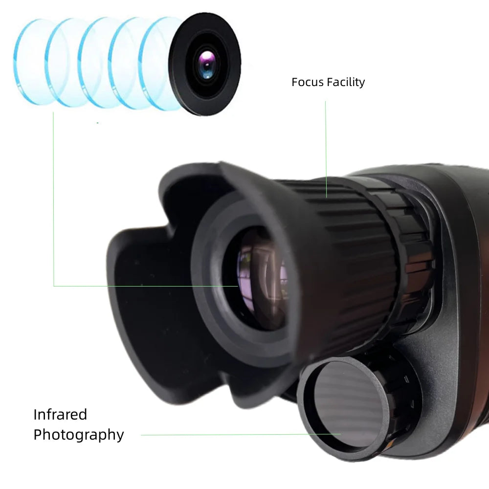 Monocular Night Vision 1080P HD Infrared Camera 5X Digital Zoom Telescope Full Darkness 300m