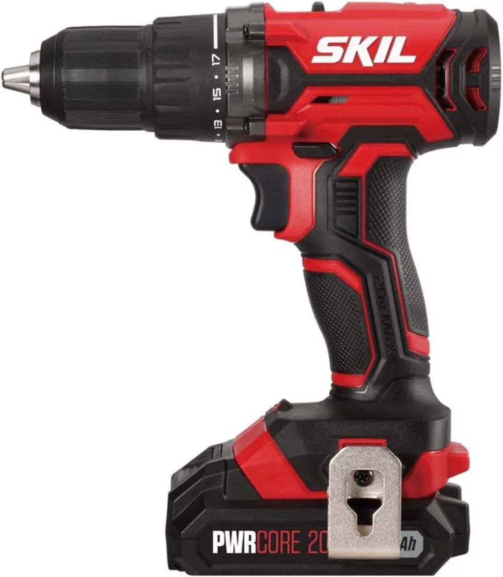 SKIL 20V 4-Tool SET 20V w/Drill, Reciprocating Saw, Circular Saw & Spotlight w/Two 2.0Ah Batteries