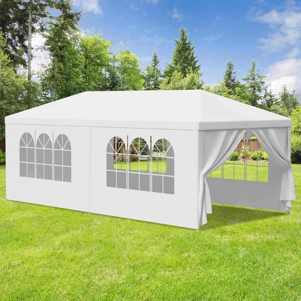 10 X 20 Outdoor Wedding Party Tent Camping Shelter Gazebo Canopy with Removable Sidewalls Easy Setup