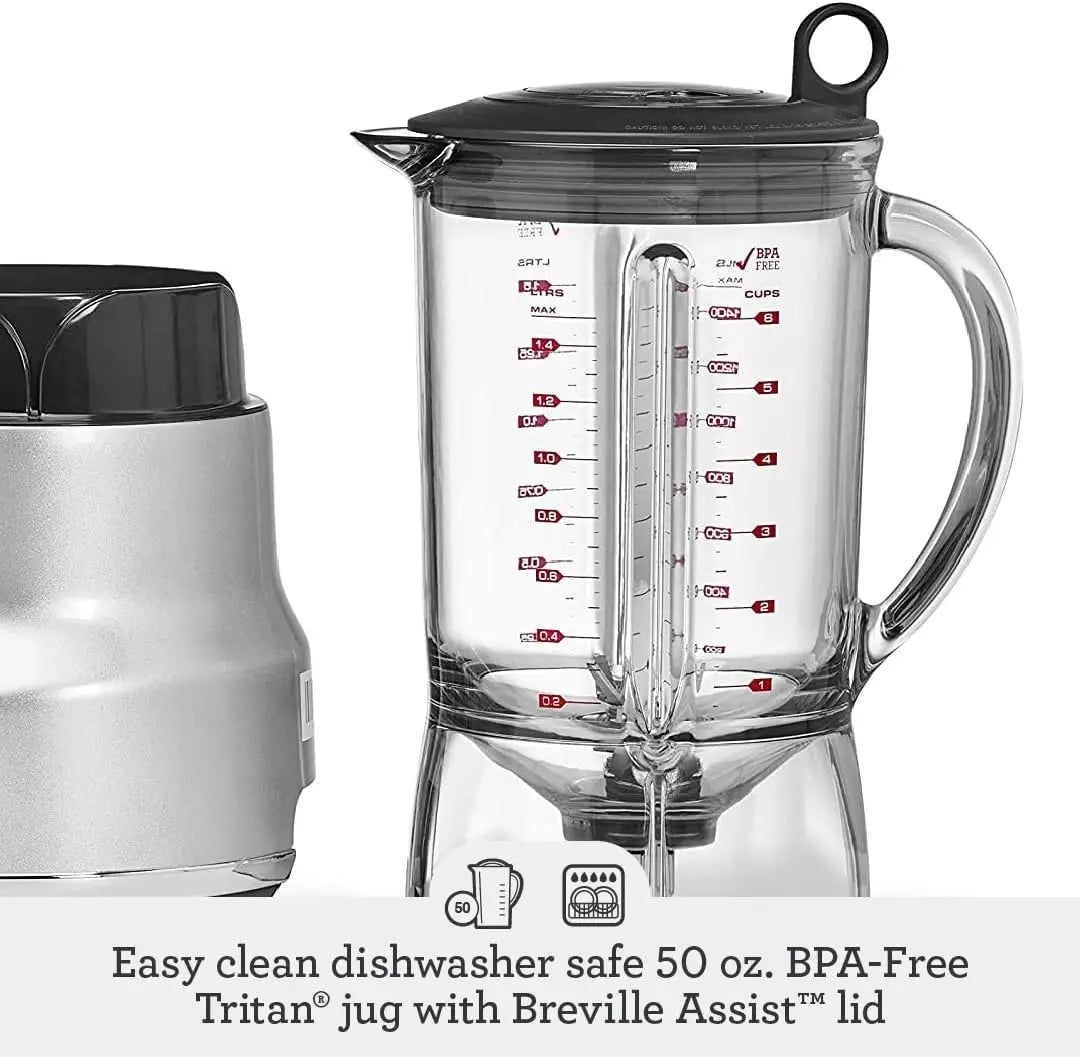 Breville BBL620SIL1AUS1 The Fresh & Furious Food_Blender, 50oz, Silver