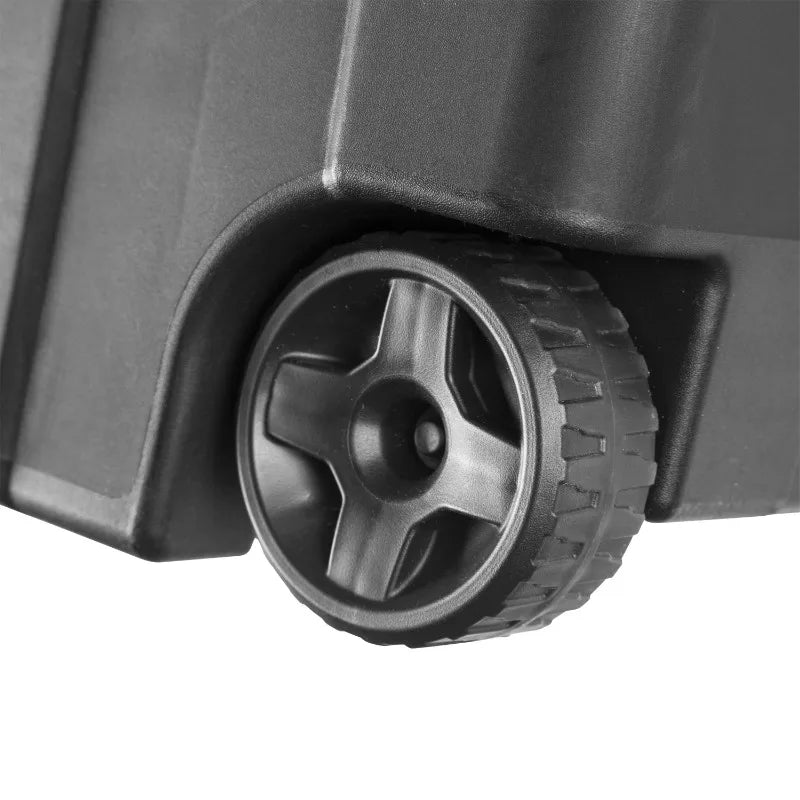 Sterilite 40 Gallon Wheeled Industrial Tote Plastic, Black, Set of 2