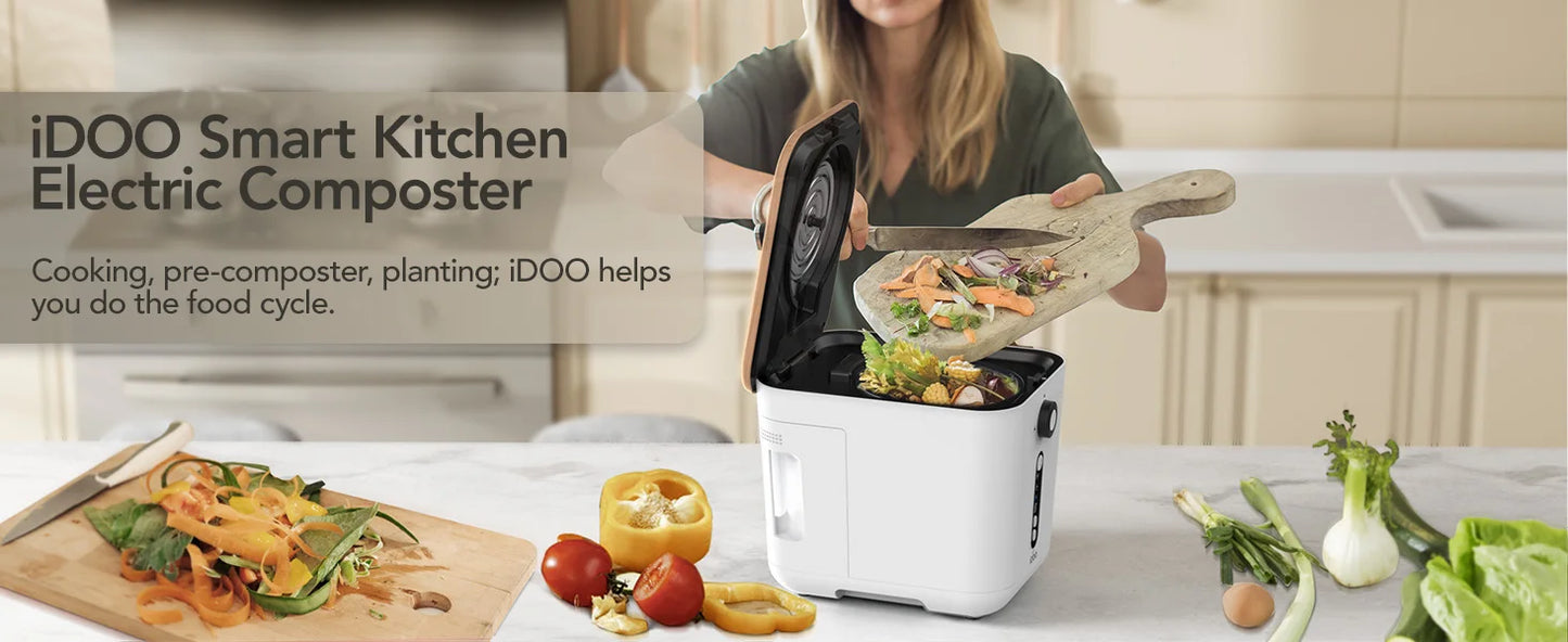 Smart Counter top Composter Indoor Odorless with Detachable Carbon Filter