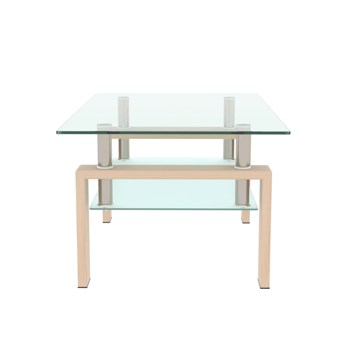 Rectangle Black Glass Coffee Table, Clear Coffee Table, Modern Side Center Tables/Furniture