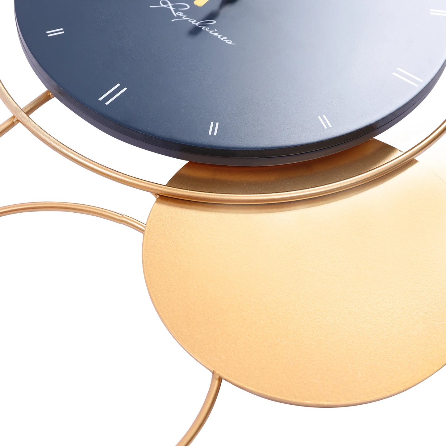 Big Wall Clocks Metal Gold Chic Decorative Wall Clock Beautiful 3D Geometric Wall Decoration