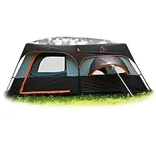 KTT Extra Large Tent 10-12-14 Person(B),Family Cabin Tents,2 Rooms,3 Doors and 3 Windows with Mesh