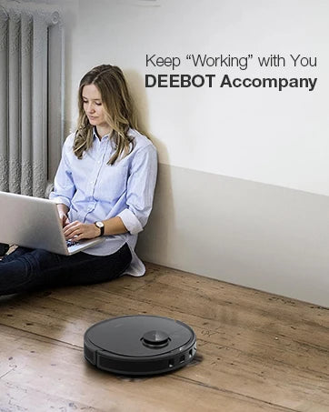 Deebot T8 Robot Vacuum and Mop Cleaner, Precise Laser Navigation, Multi-floor Mapping