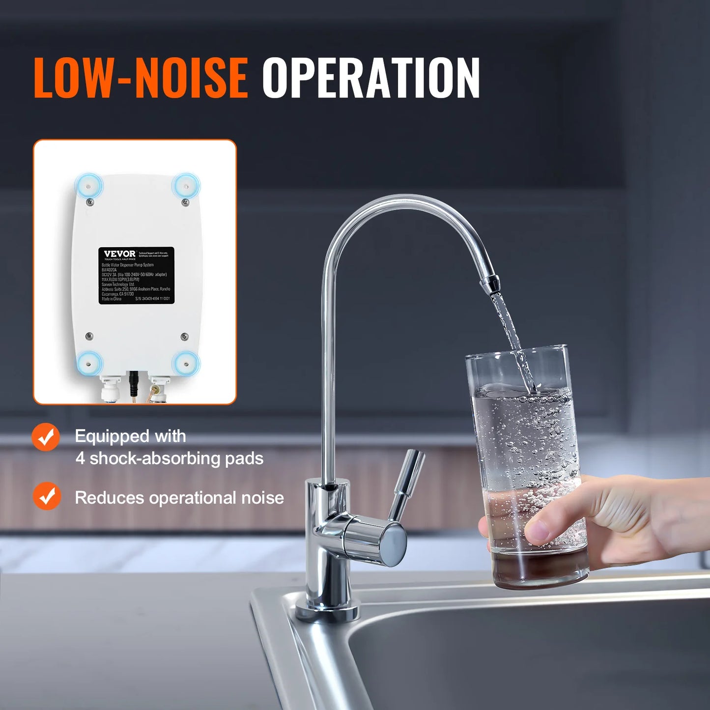 SucceBuy 2x5Gal Bottled Water Dispenser Pump System Auto Electric Water Dispenser Double-Pipe