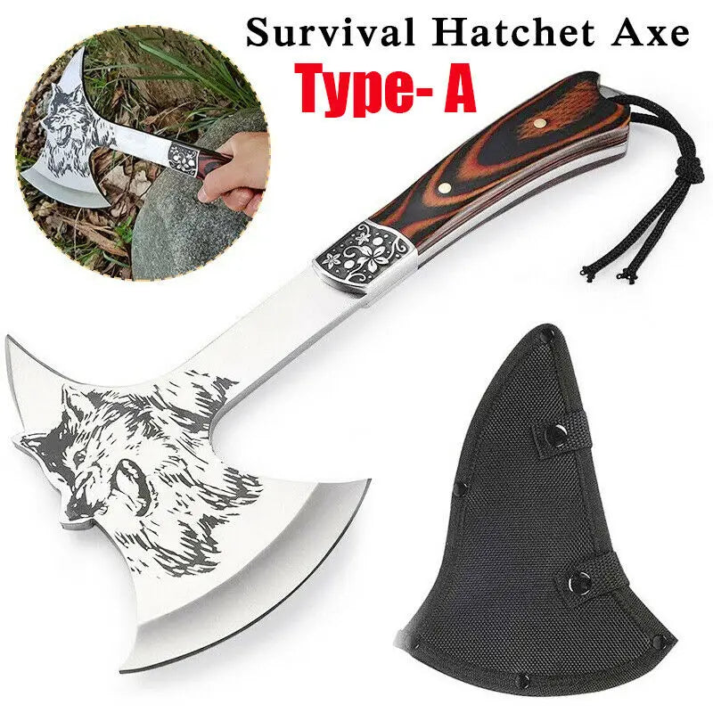 Survival Camping Axe Foldable Tactical Axe Multi Tool Kit Emergency Gear Tomahawk Wild Hatchet AX