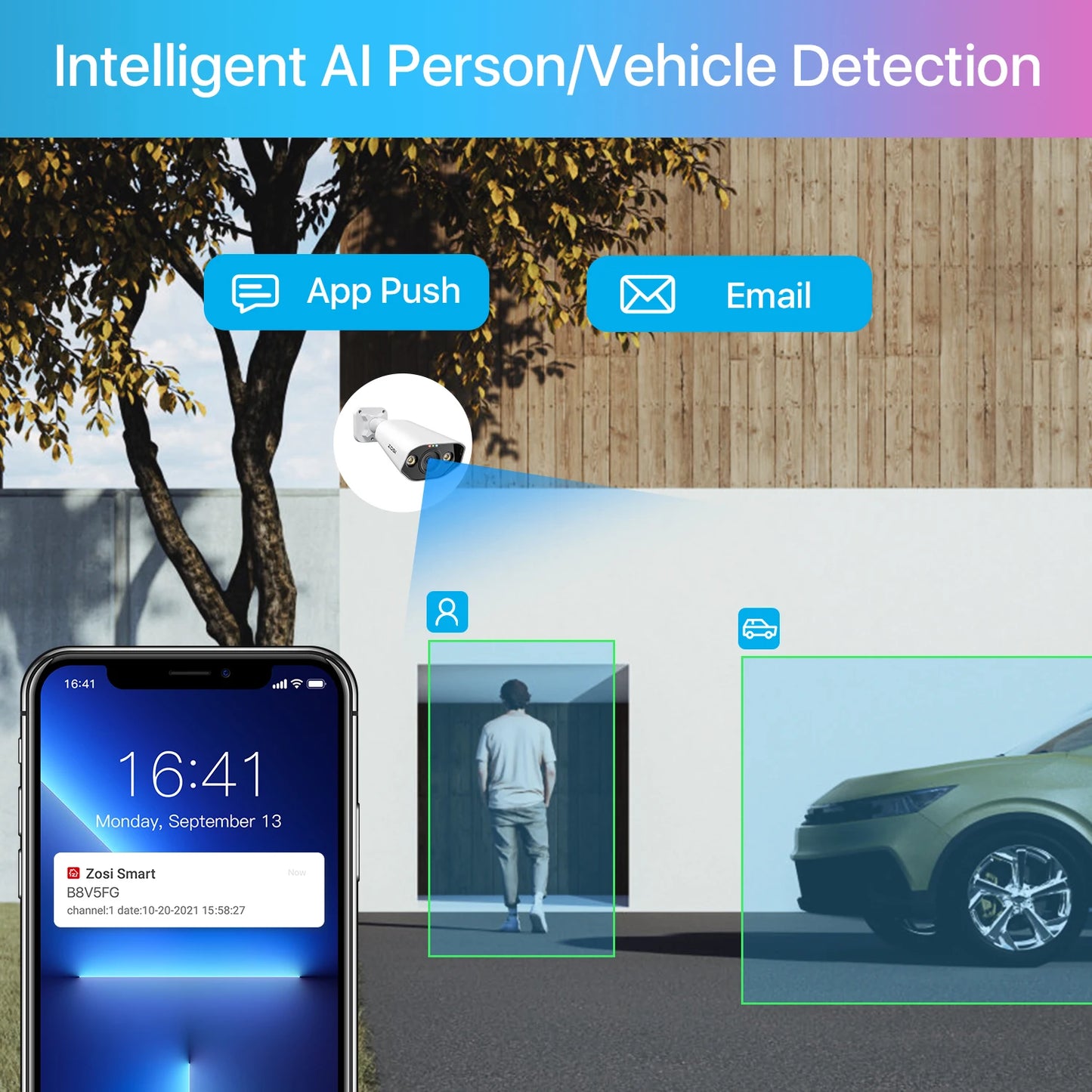ZOSI 8CH 4K PoE CCTV Security Camera System 8MP/5MPSuper HD Outdoor IP Cameras AI Starlight/Night