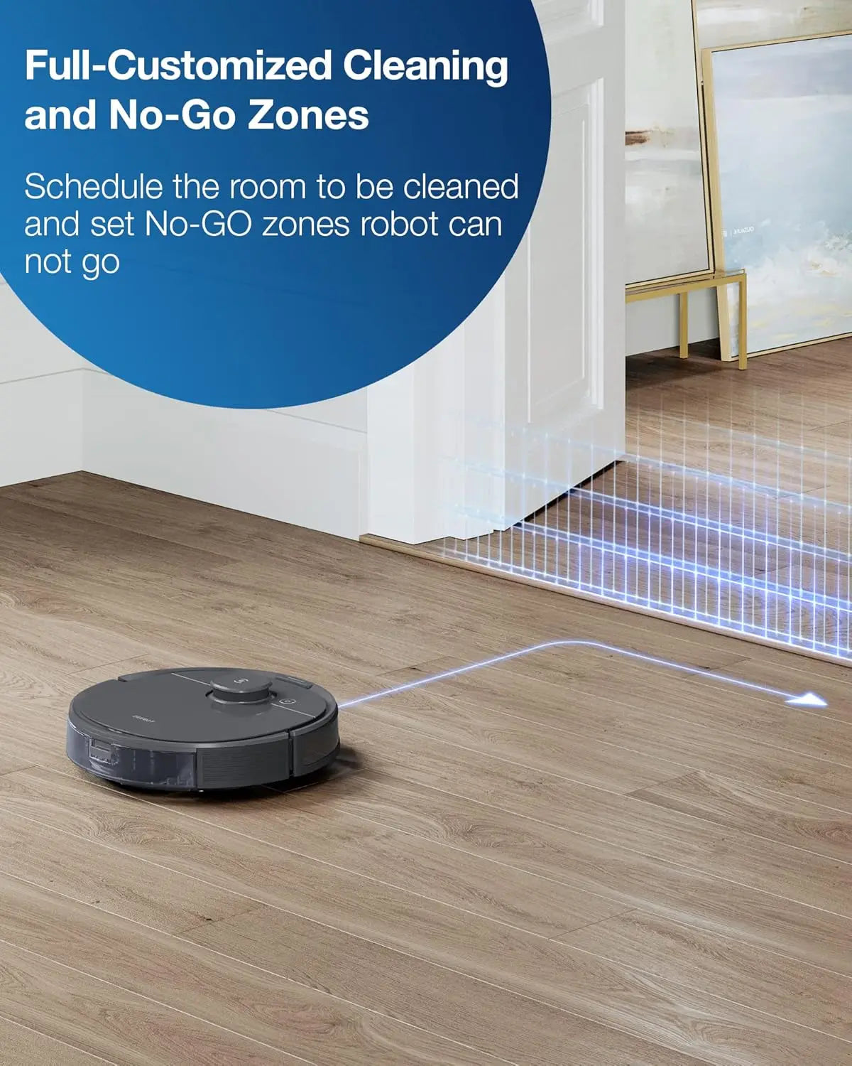 Deebot T8 Robot Vacuum and Mop Cleaner, Precise Laser Navigation, Multi-floor Mapping