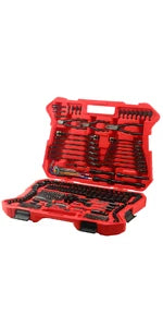 12-Piece Mechanics Tool Set and Socket Set, Professional, SAE/Metric