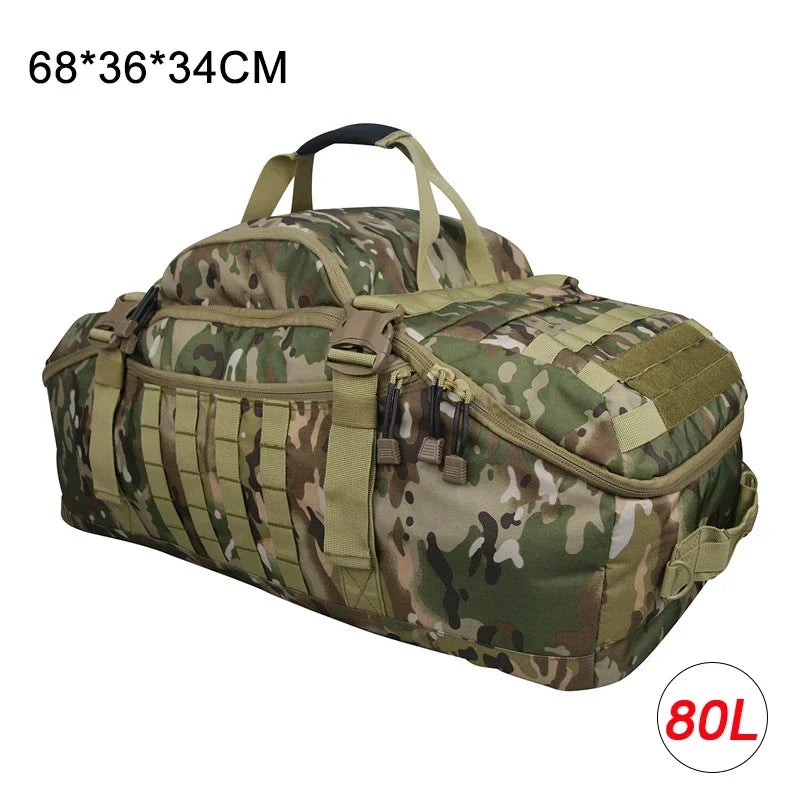 40L 60L 80L Molle Tactical Backpack Large Duffle Bags for Camping Hunting Fishing