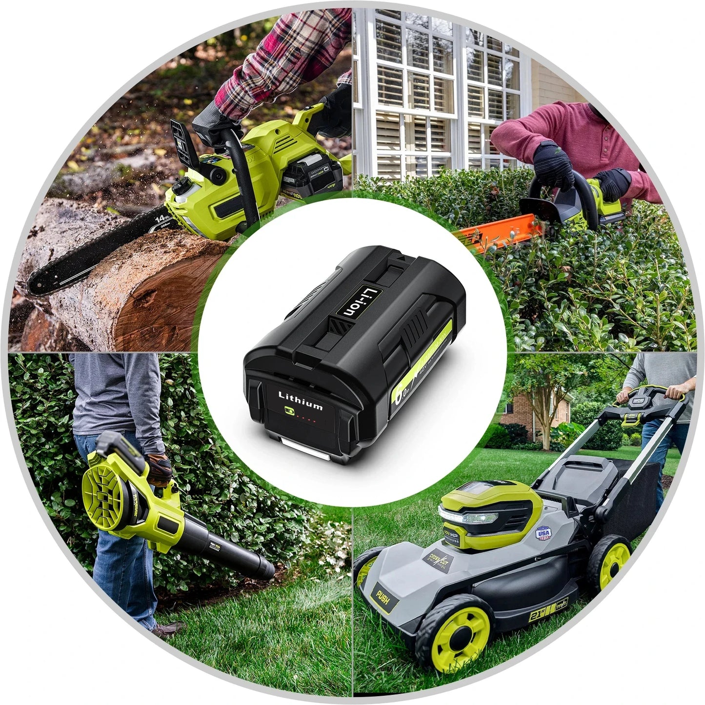 Ryobi OP40401 Battery 40V 6.0Ah Ryobi OP4026 OP4030 OP4050 OP4060A OP40201 OP40301 Batteries