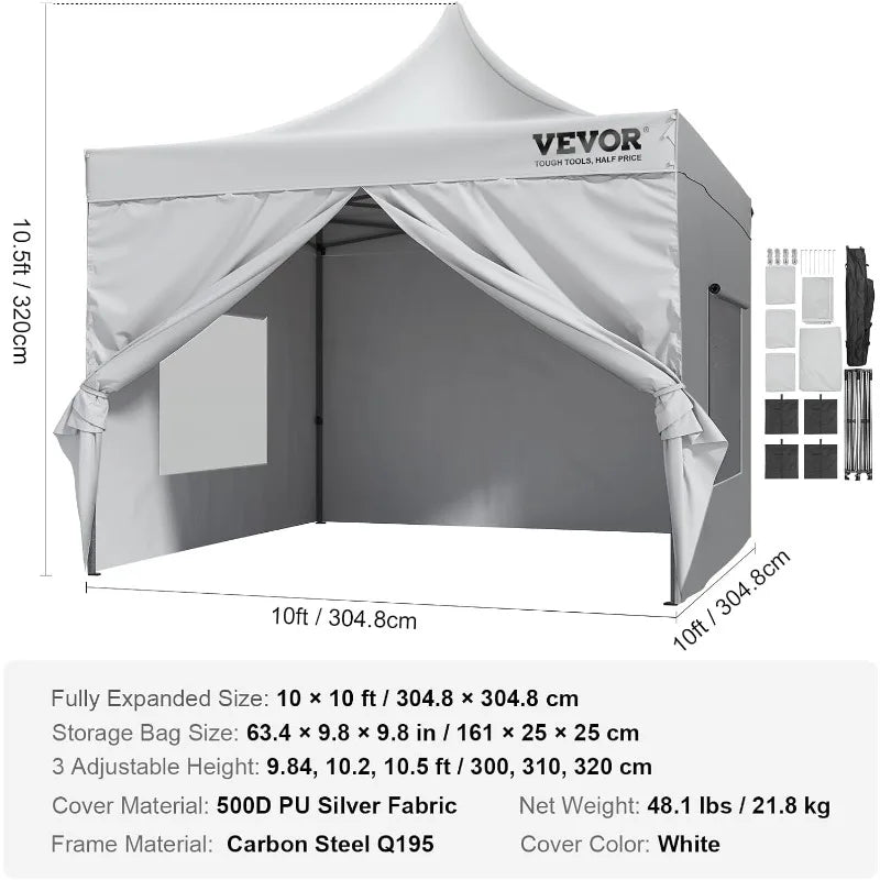 Pop up Canopy with Removable Side wall,Instant Canopies Portable Gazebo & Wheeled Bag