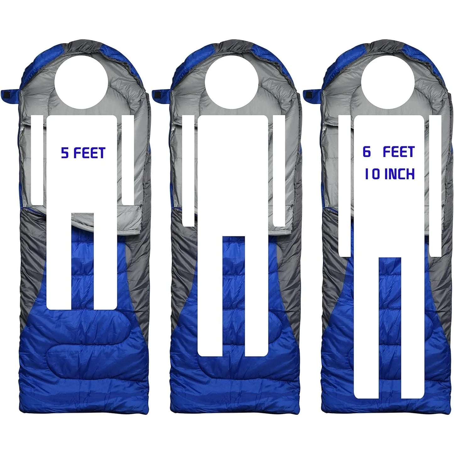 0 Degree Winter Sleeping Bags for Adults Camping (450GSM) - Temp Range (5F–32F) Portable Waterproof