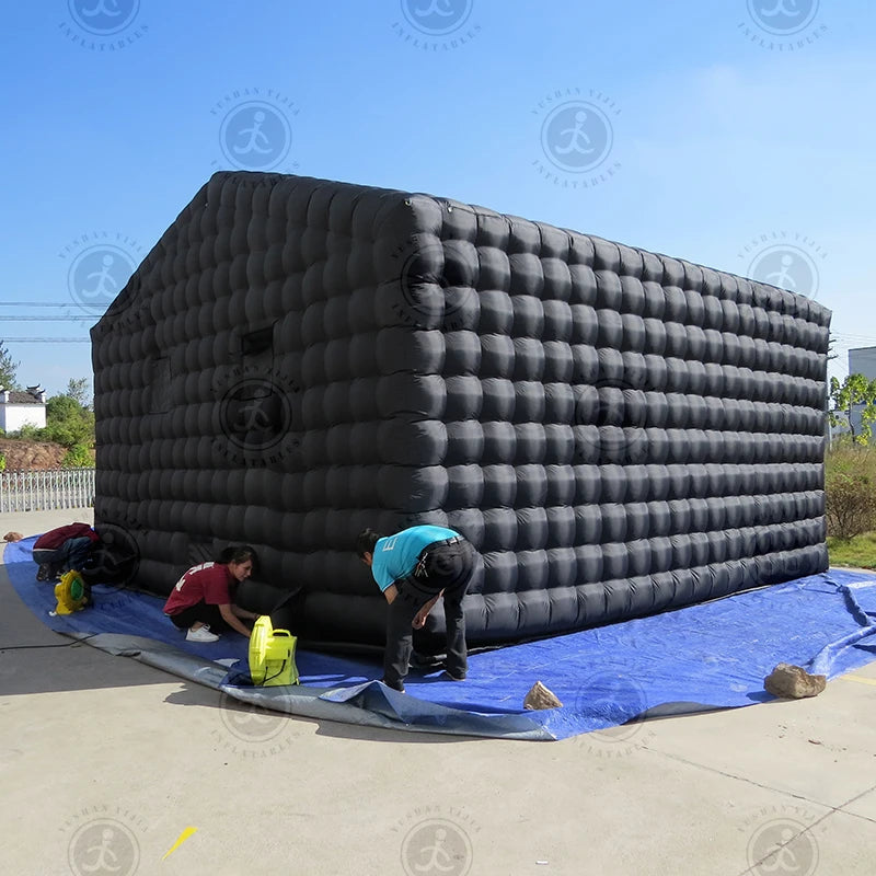 20ft-6m Large Black Nightclub Tent Inflatable Party Tent Inflatable Disco Nightclub Tent For Event