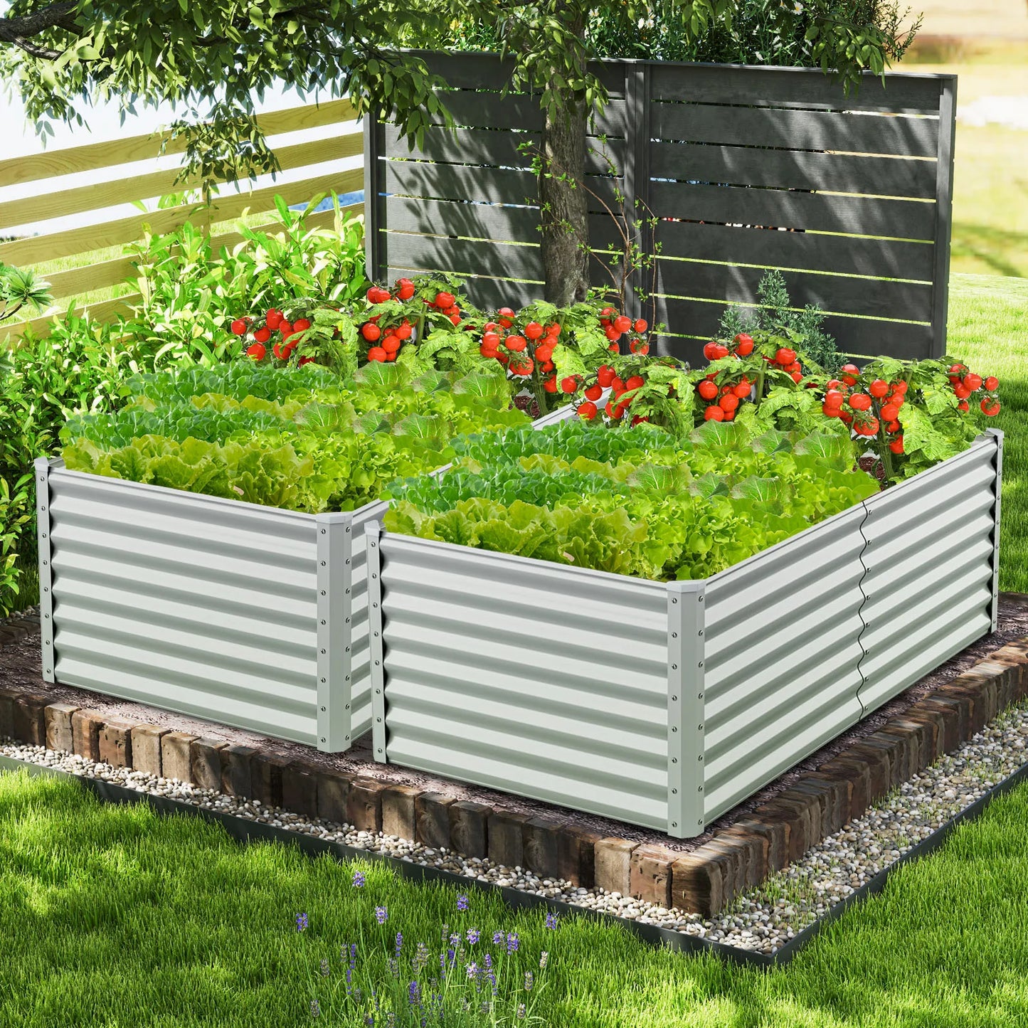 Raised Garden Bed Large Metal Planter Box Kit for Vegetable Herb 6' x 3' x 2'