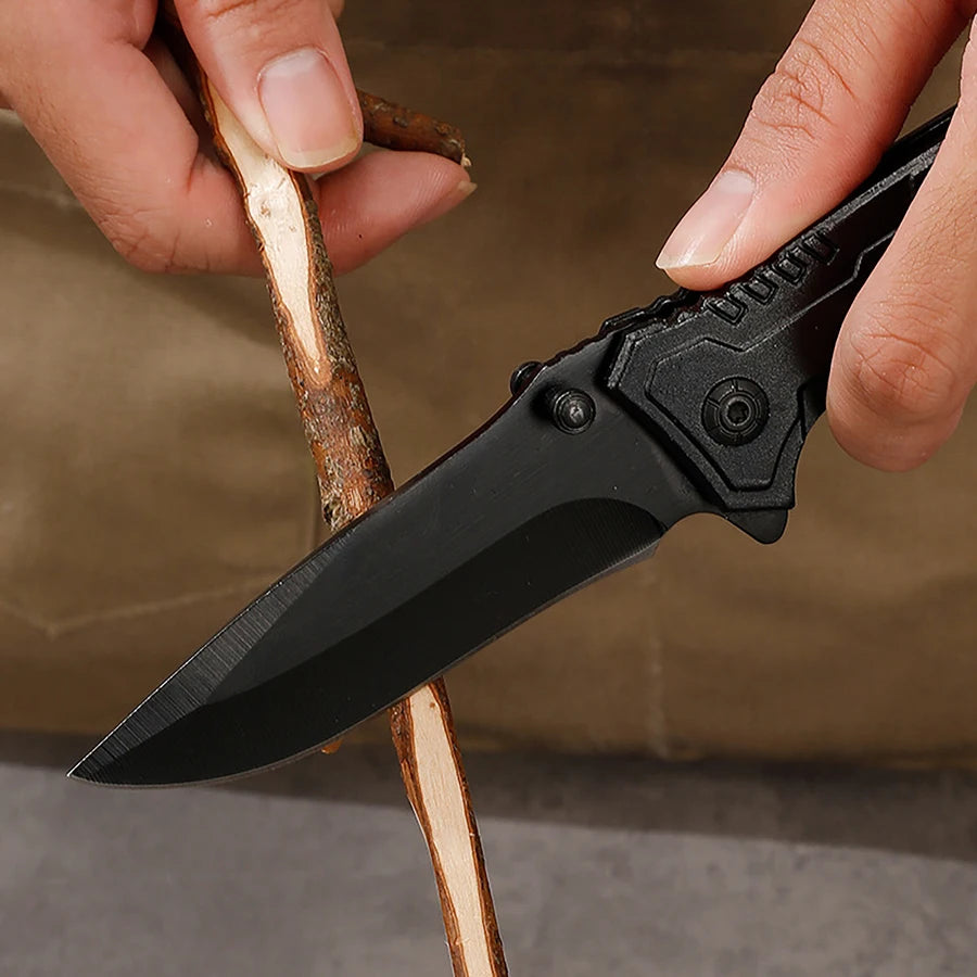 Multi functional outdoor camping knife with safety lock, foldable blade/sharp pocket tactical knife