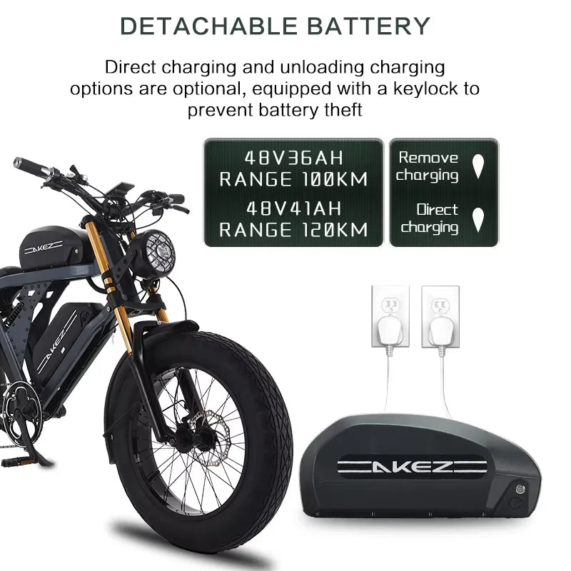 US Stock 1500w 48V Fat Tire Electric Bike Motorcycle Adults Off Road All-Terrain Bikes