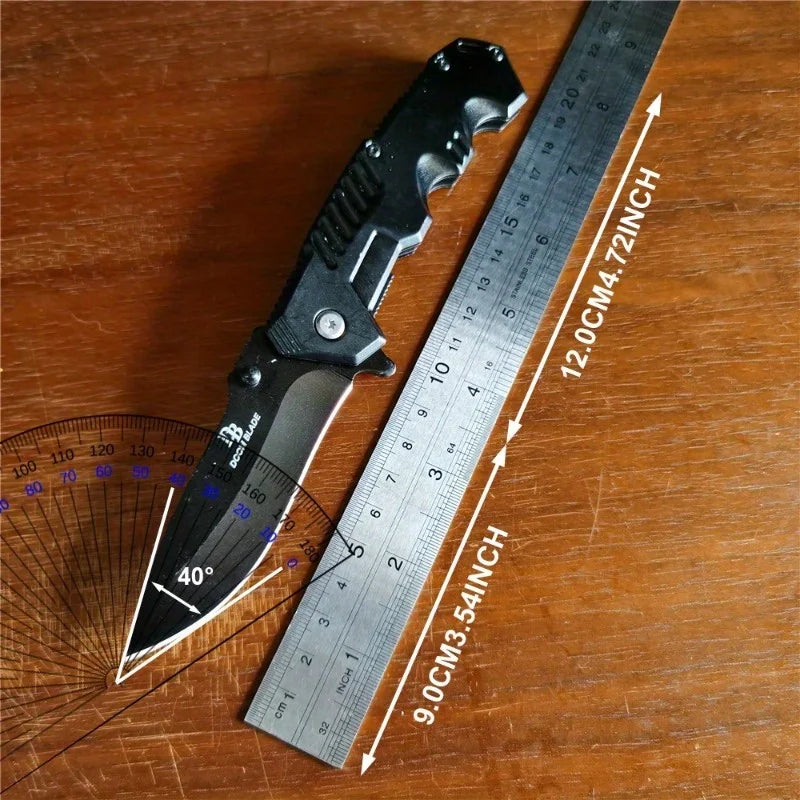 DoomBlade Steel Handle Folding Knife Outdoor Camping Pocket Kitchen EDC Utility Knife