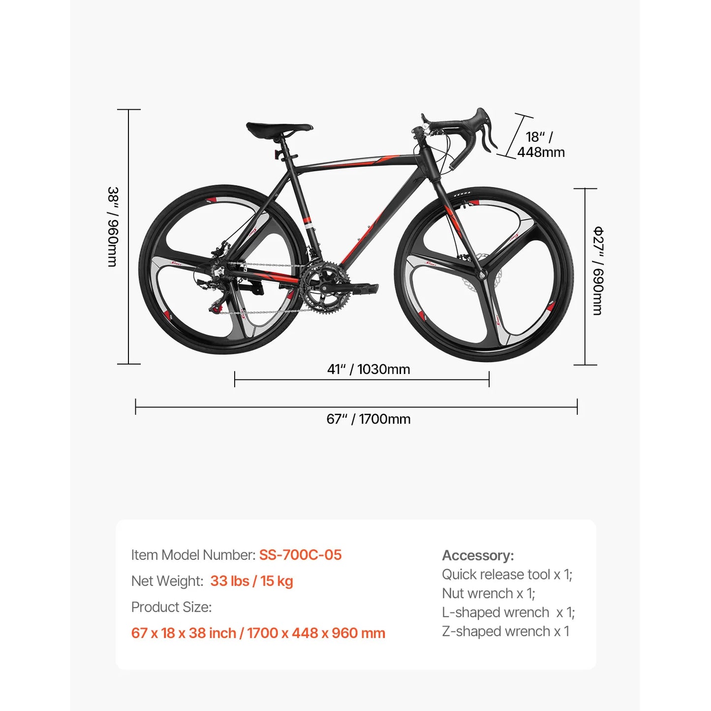 SucceBuy Road Bike 700C Wheels Racing Bike 14 Speeds Drivetrain City Commuter Road Bicycle