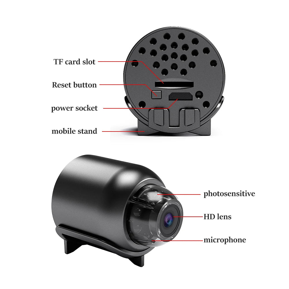 1080P HD Mini Wifi Camera Wireless Smart Home Security Camcorder 140° angle Home IP Night Vision