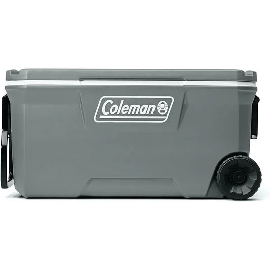 316 Series Insulated Portable Cooler w/ Heavy Duty Wheels,  with 100+ Can Capacity 100qt COLEMAN