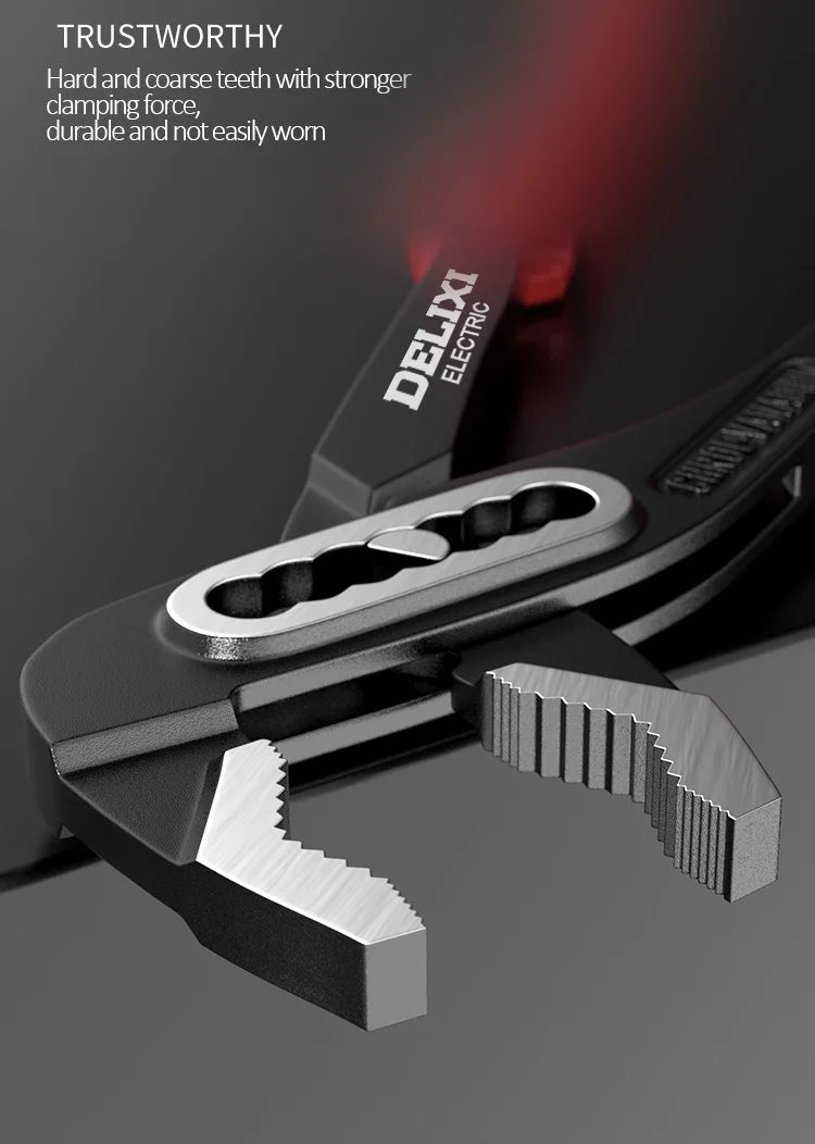 DELIXI ELECTRIC 3PCS Water Pump Pliers/Water Pipe Pliers/Power Pliers Insulated Handle Pliers