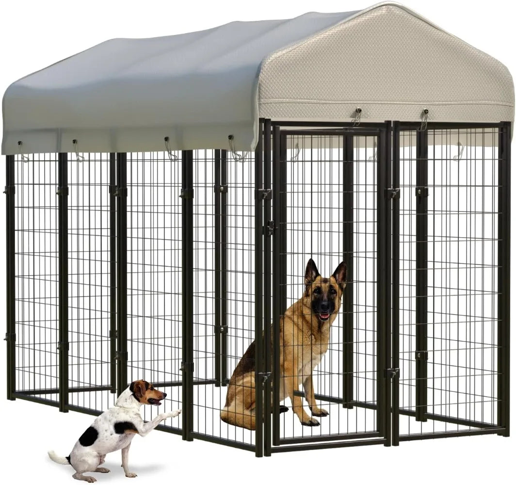 12 Panels Large Outside Outdoor Dog Kennel Large with Roof Heavy Duty Dog Kennel/Dog Playpen