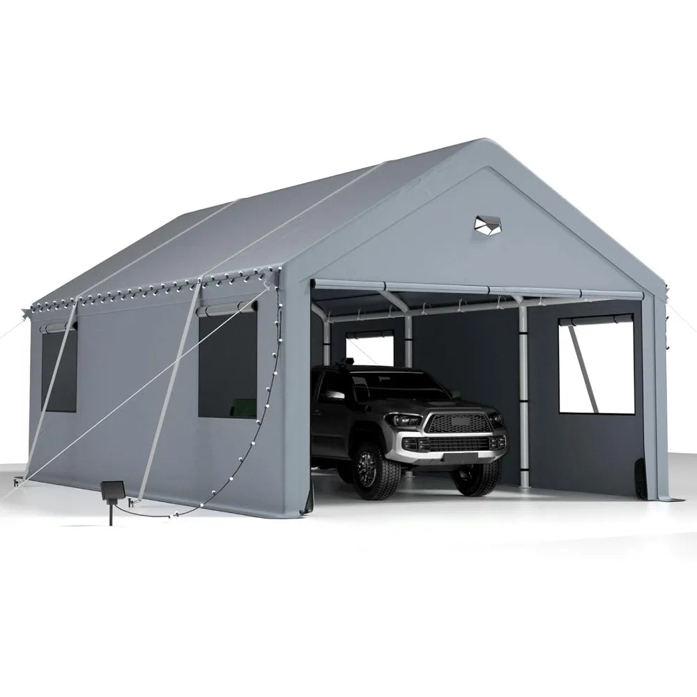 Carports 12X20 Heavy Duty，Car Ports with 180G Removable Side Walls, Carport Canopy, Portable Garage