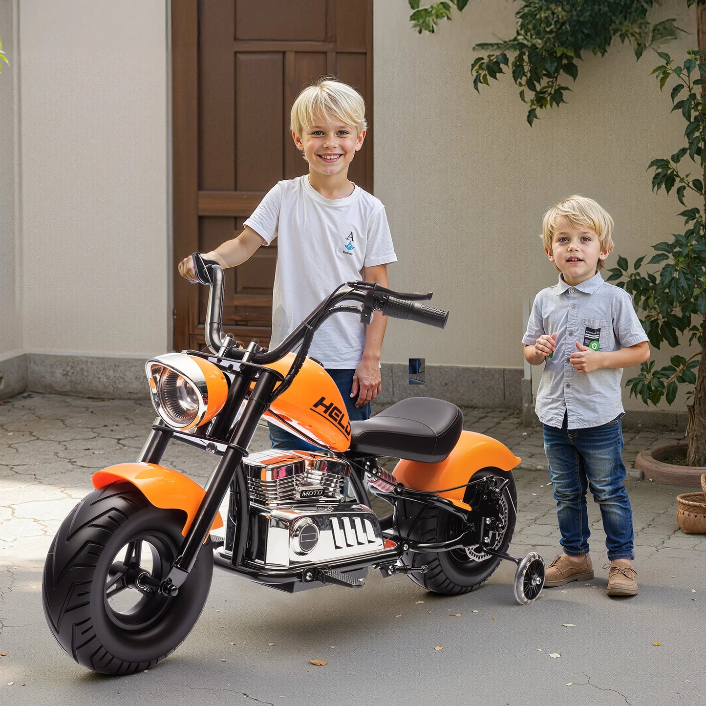 24V Kids Electric Dirt Bike,2-Wheeler Electric Motorcycle,Battery Powered Ride on Toy Car
