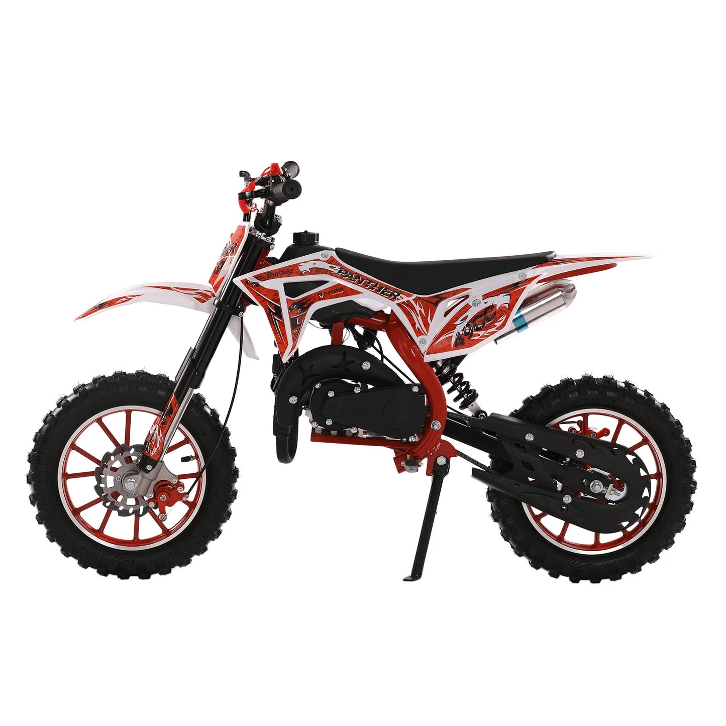 49cc 2-Stroke Kids Dirt Bike, Gas Power Motocross, Off Road Pocket bike w/ Front Rear Disc Brakes