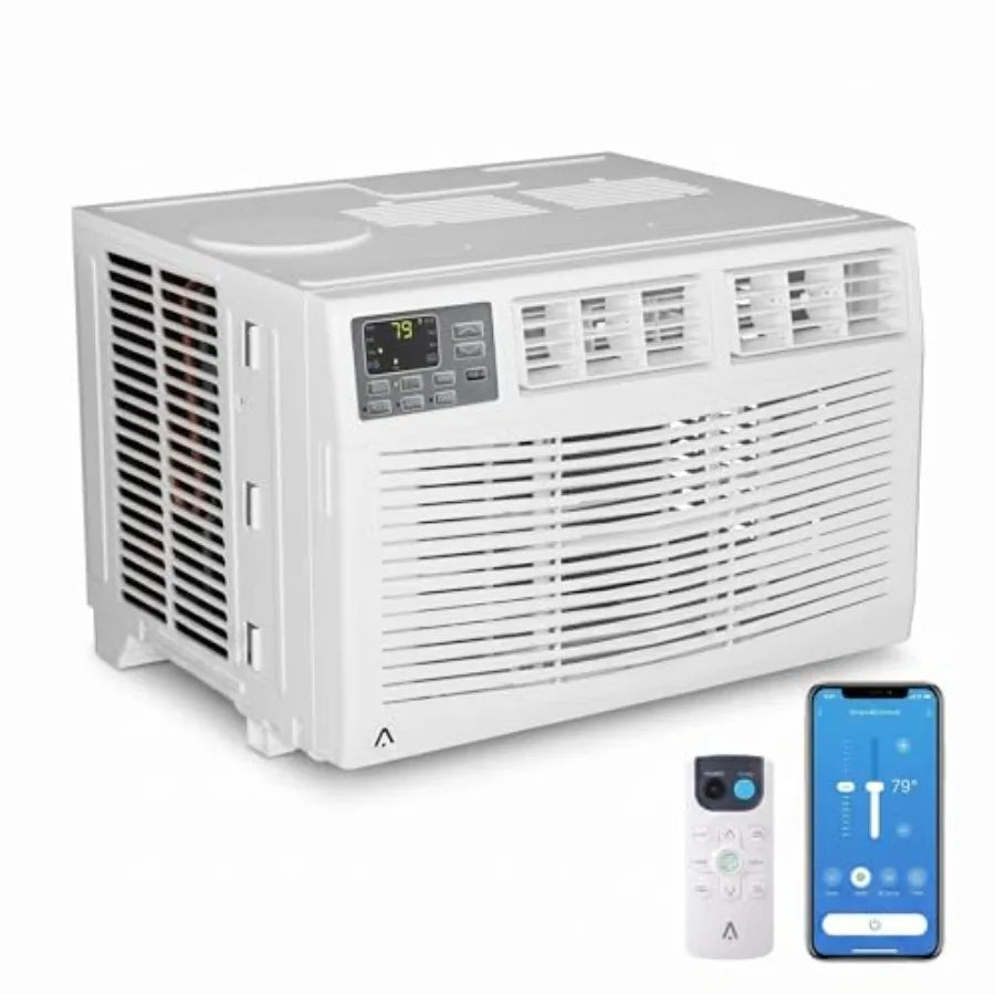 8, 000 BTU Window Air Conditioner for Bedroom Apartment Office, R32 Refrigerant, Smart App Remote