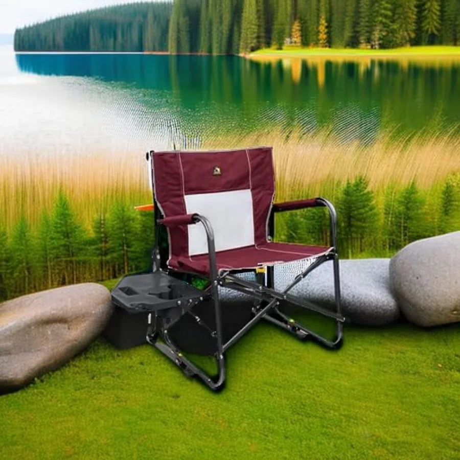 Freestyle Rocker XL with Side Table Camping Chair Portable Folding Rocking Chair