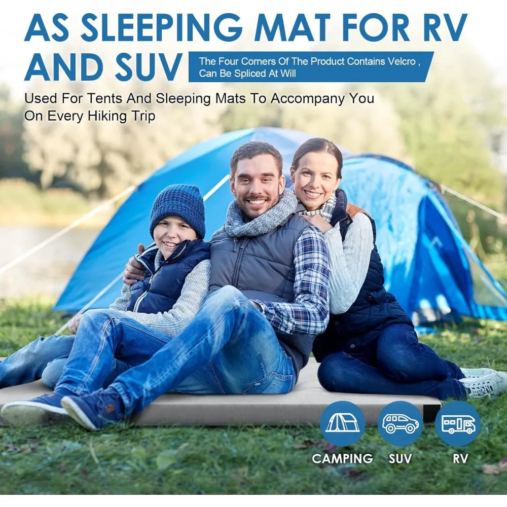 CertiPUR-US Memory Foam Camping Mattress, Portable Roll Up Camping Mattress Sleeping Pad