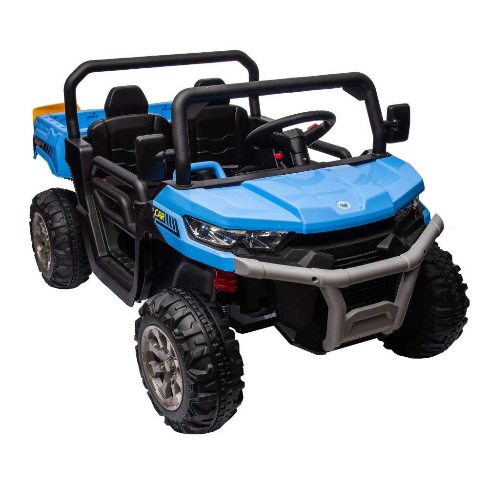 24V Kids Electric Car 2 Seat Ride UTV Equipped with 2x200W Motor with Dump Bed/Shovel w/Remote