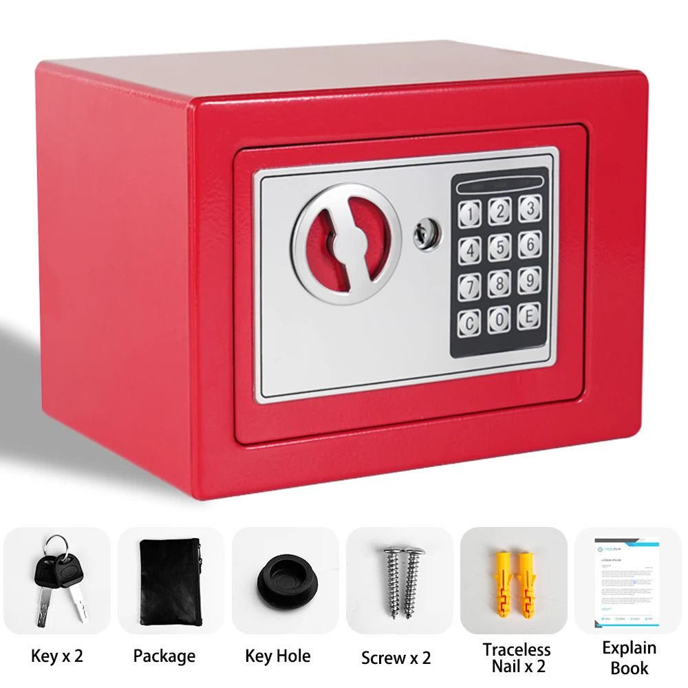 Ireproof Safes w/Fireproof Money Bag Sensor Light Digital Keypad Home Safe Adjustable Shelf/Safe