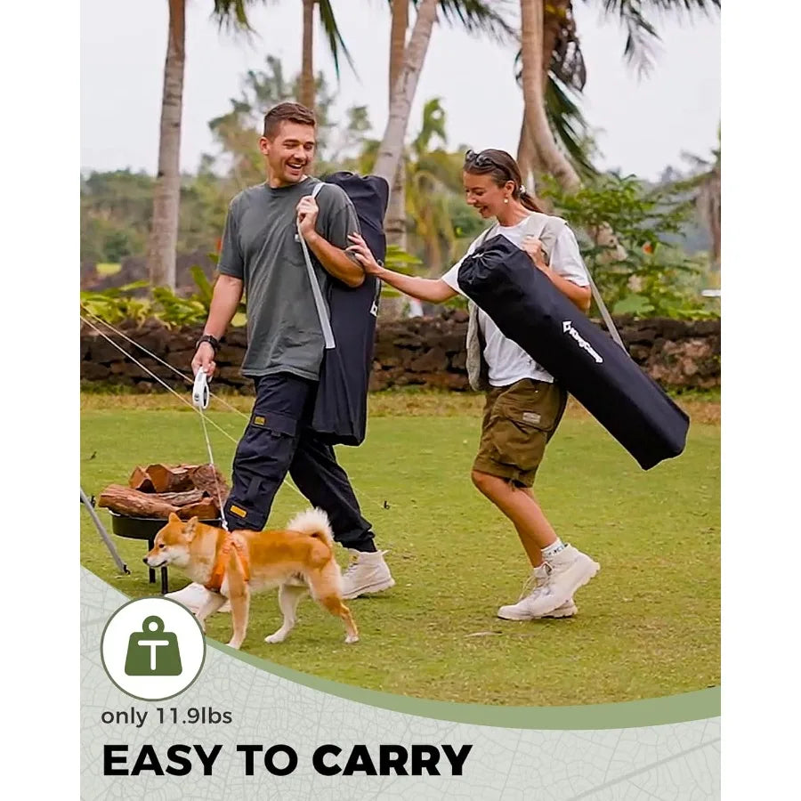 KING CAMP Oversized Folding Chair Heavy Duty 450 LBS w/Lumbar Padded Seat Cup Holder/Cooler Bag