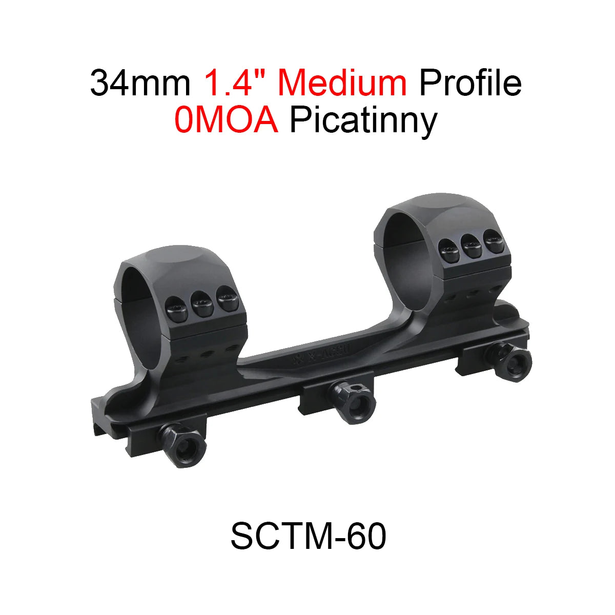 Vector Optics X-ACCU 30/34mm Dovetail & Picatinny Rings Mount 0/20 MOA Type/CNC Machined 9mm/20mm
