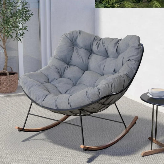 patio Rocking Chair Outdoor Rocking Chair with Cushion Outdoor Rocker Recliner Chair