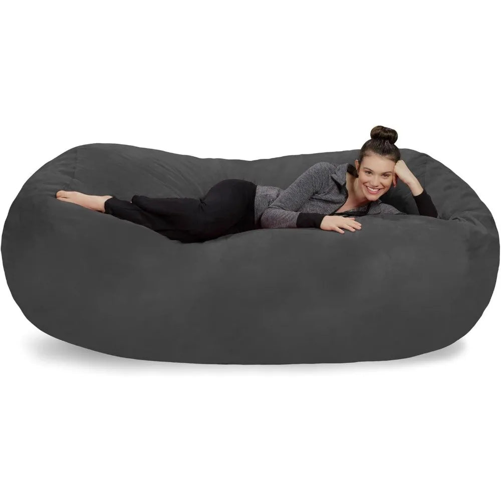 Sofa Sack Plush Bean Bag/Super Soft Microsuede Cover XL Memory Foam Stuffed Lounger Chairs