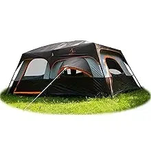 KTT Extra Large Tent 10-12-14 Person(B),Family Cabin Tents,2 Rooms,3 Doors and 3 Windows with Mesh