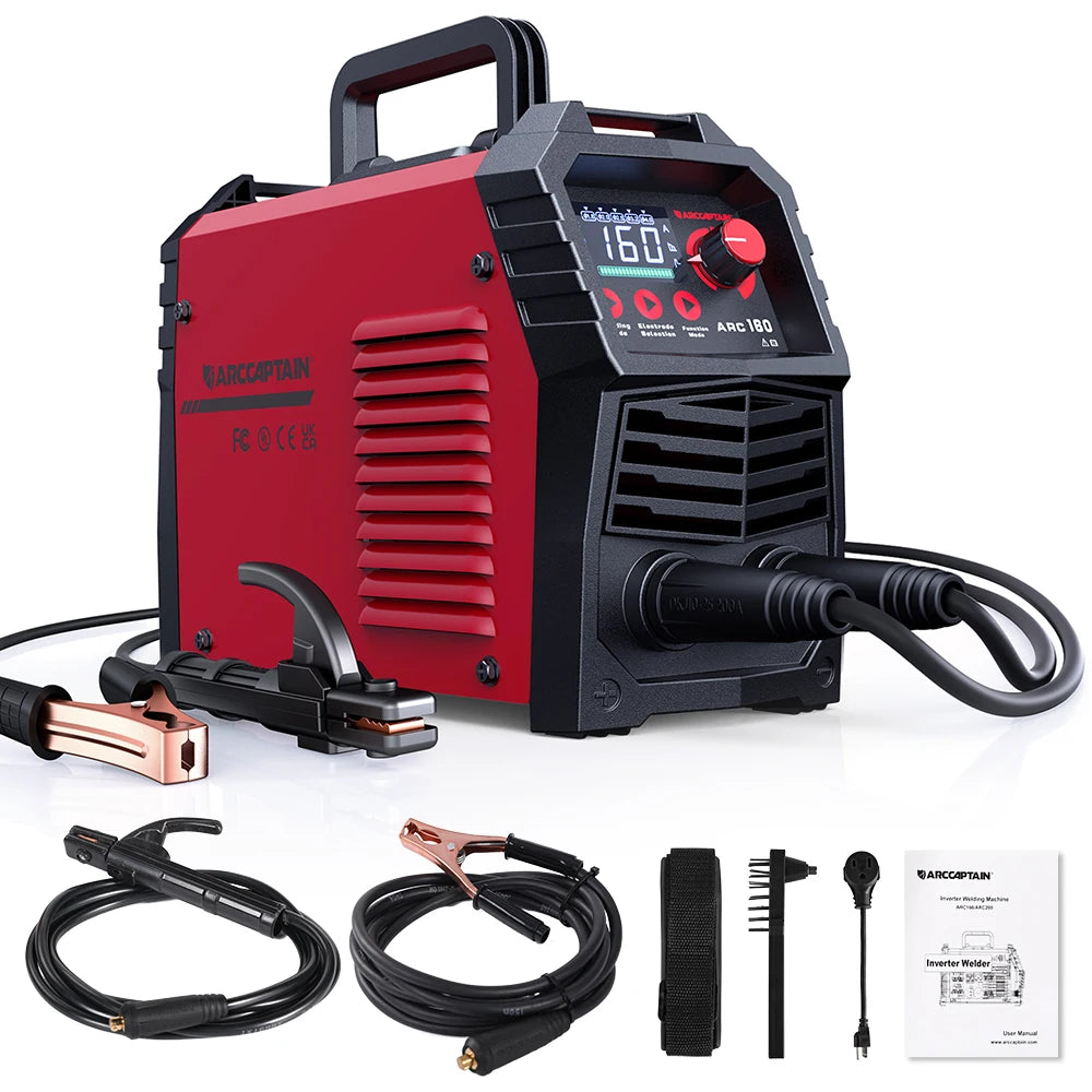 ARCCAPTAIN 160 Amp ARC Welder DC Inverter Dual 110V 220V IGBT MMA Stick Lift TIG Portable Synergy