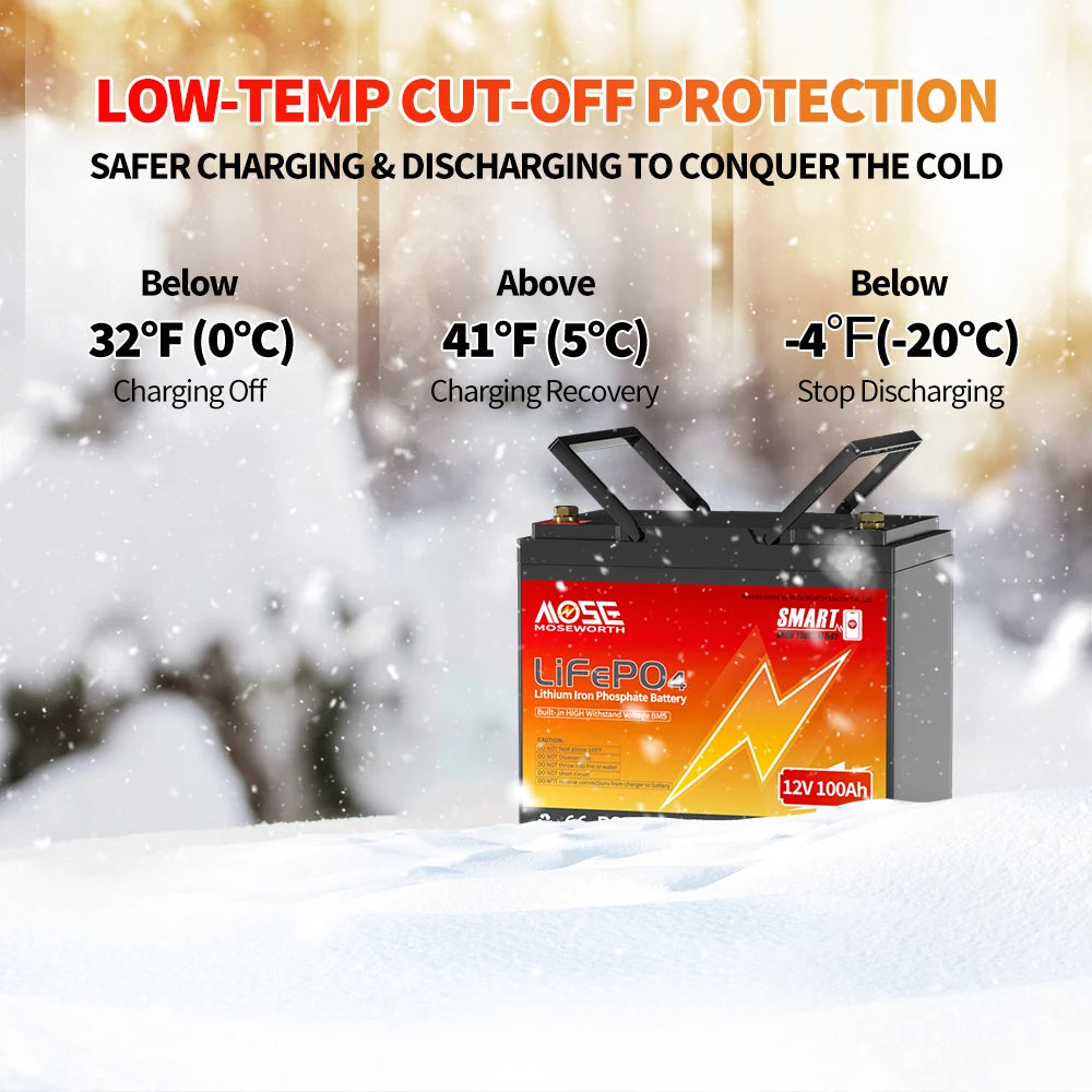 12V 24V LiFePO4 Battery w/Bluetooth 100Ah 140Ah 168Ah Lithium Iron Phosphate Battery Rechargeable